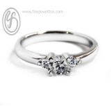 แหวนทองคำขาว แหวนเพชร แหวนคู่ แหวนแต่งงาน แหวนหมั้น - R1208DWG